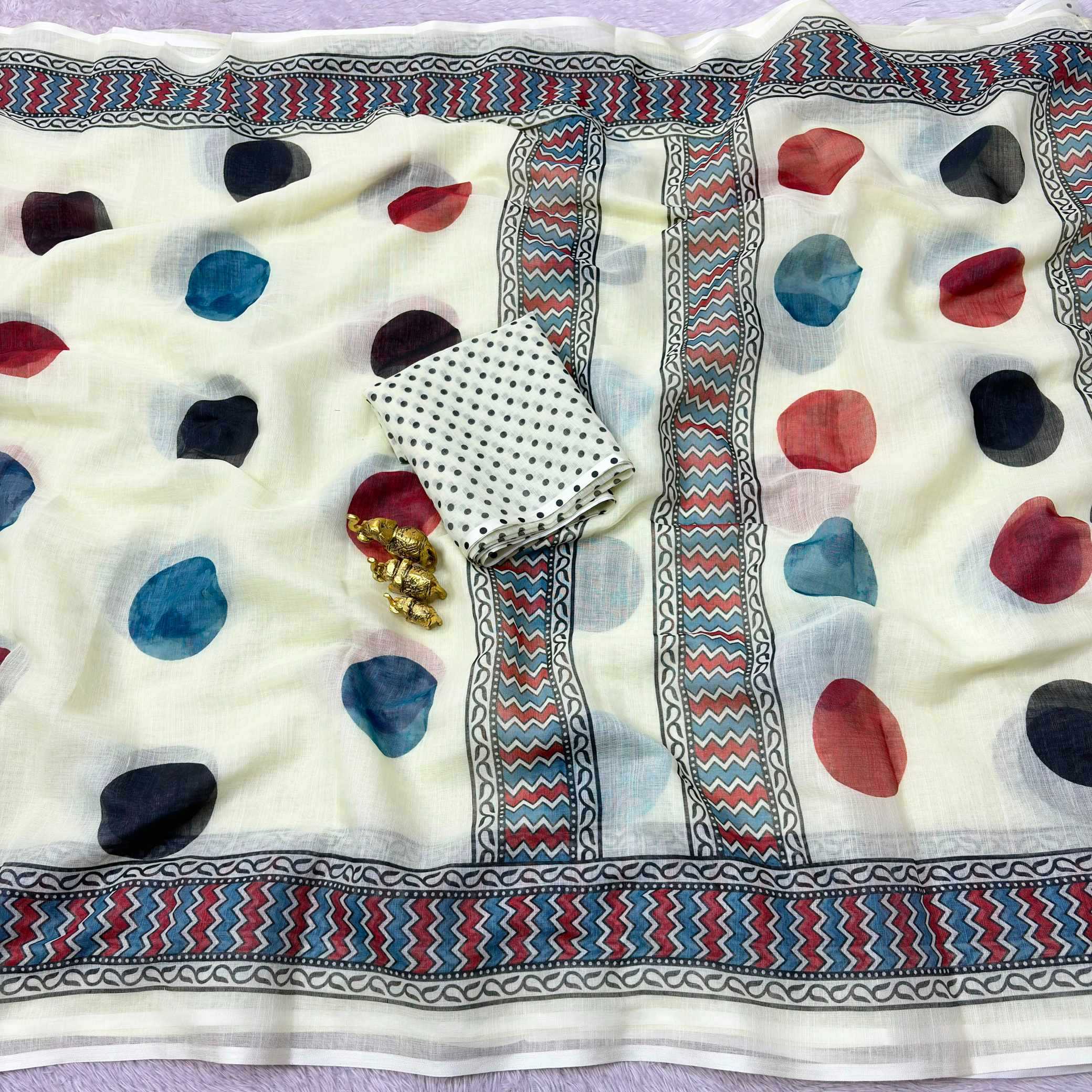 YNF Wholesale Linen Printed Sarees  | Surat Manufacturer