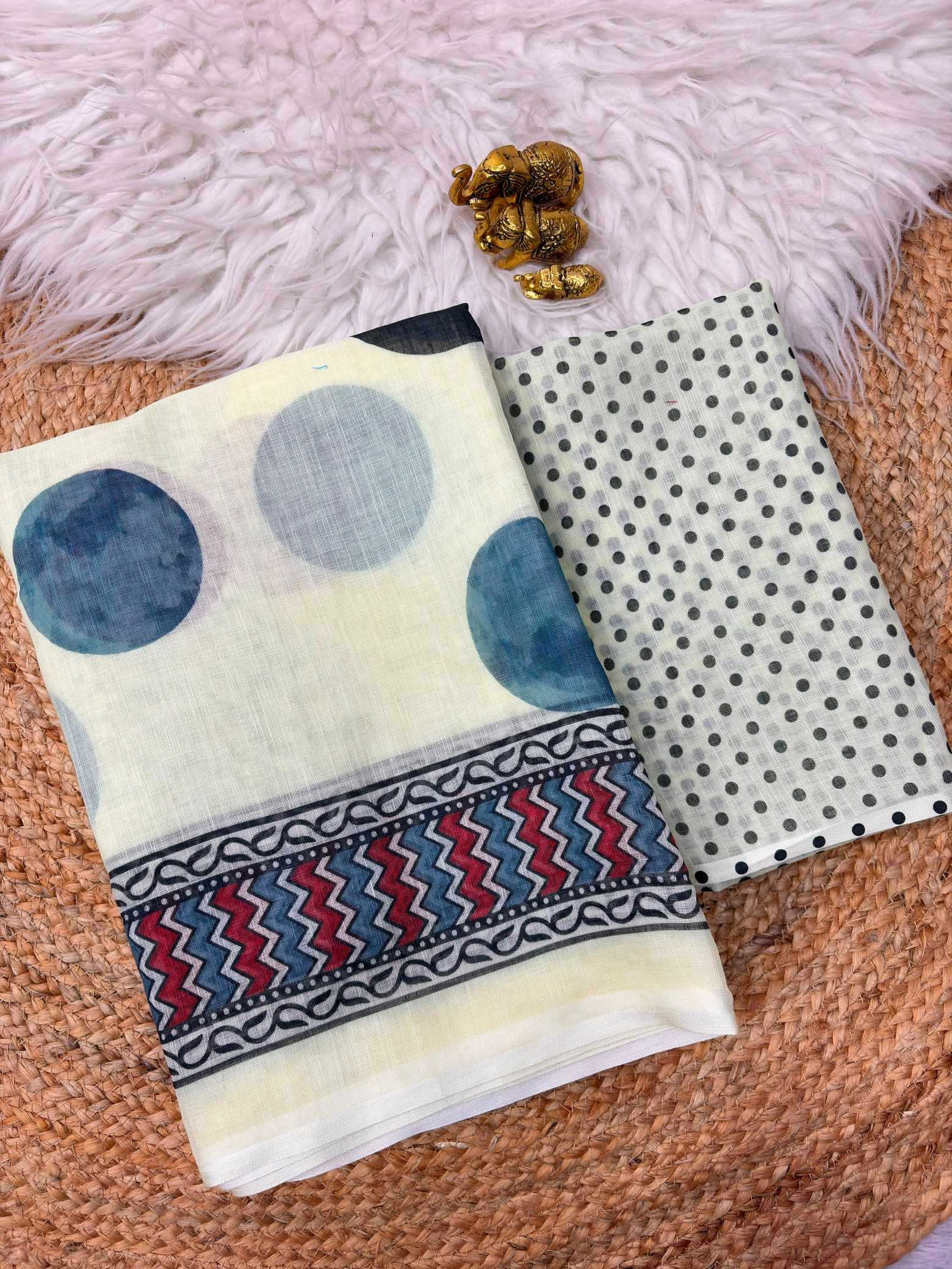 YNF Wholesale Linen Printed Sarees  | Surat Manufacturer