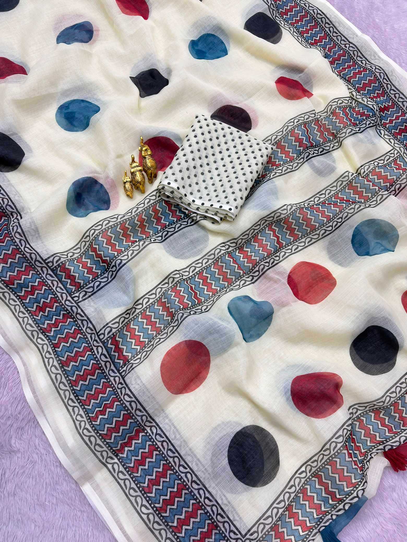 YNF Wholesale Linen Printed Sarees  | Surat Manufacturer