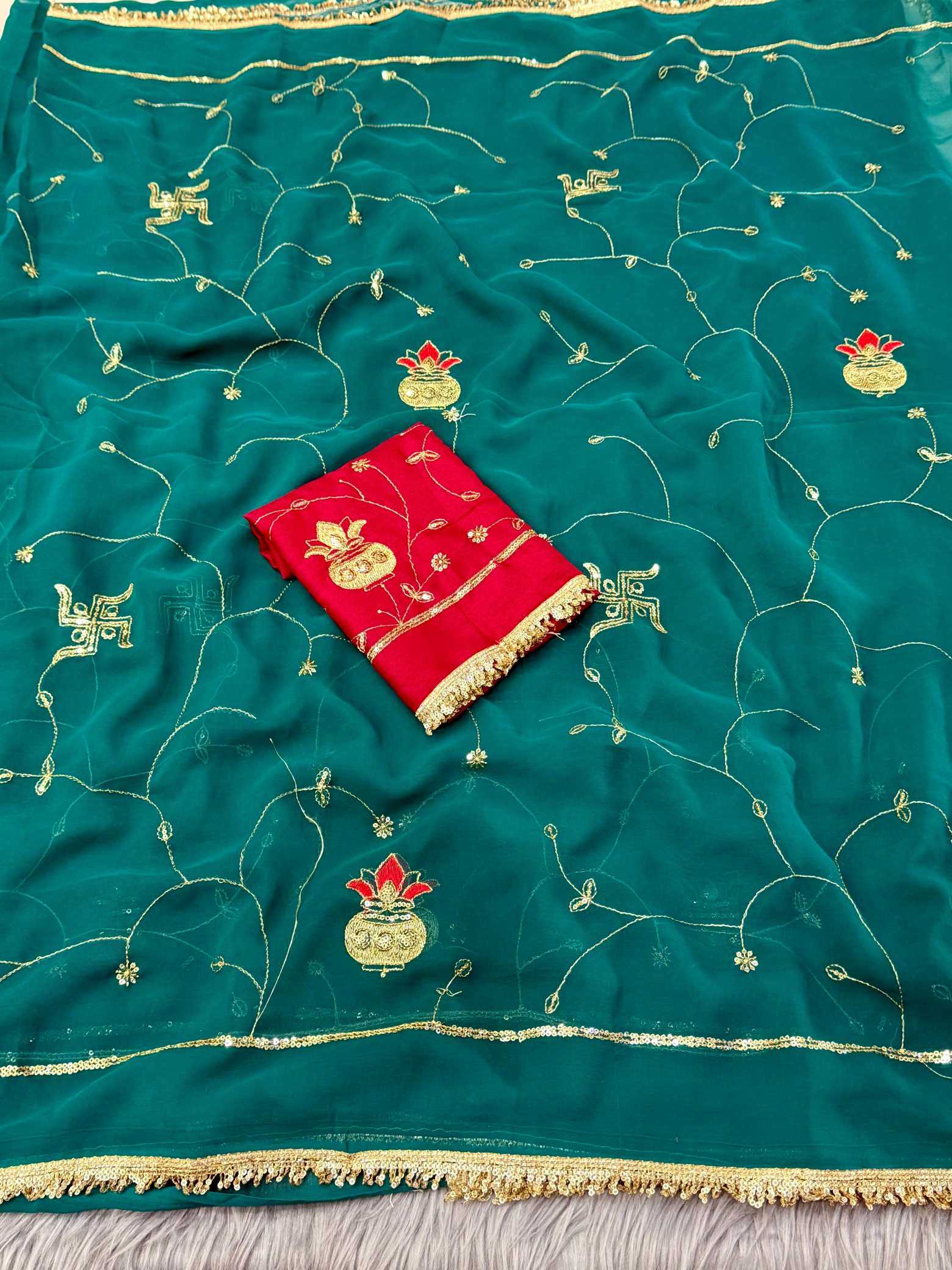 YNF Wholesale Georgette Party Wear Sarees  | Surat Manufacturer