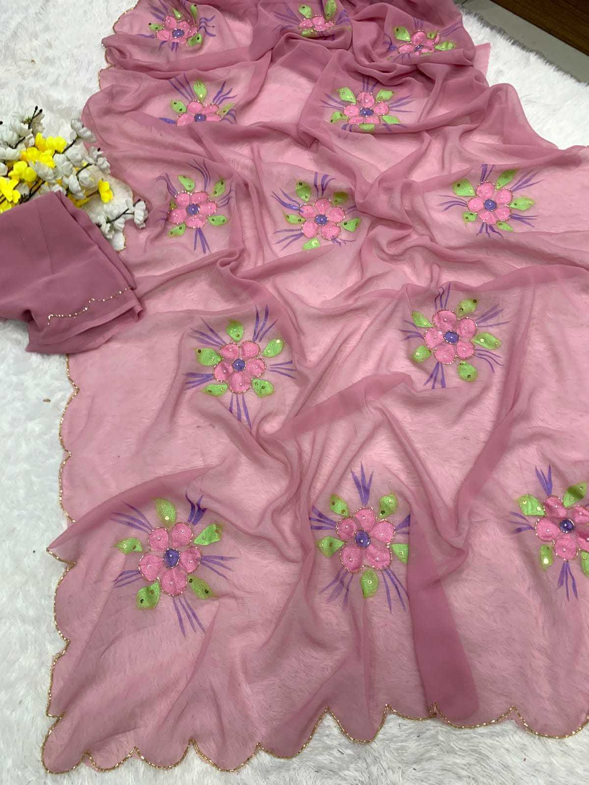 YNF Wholesale Georgette Printed Sarees  | Surat Manufacturer