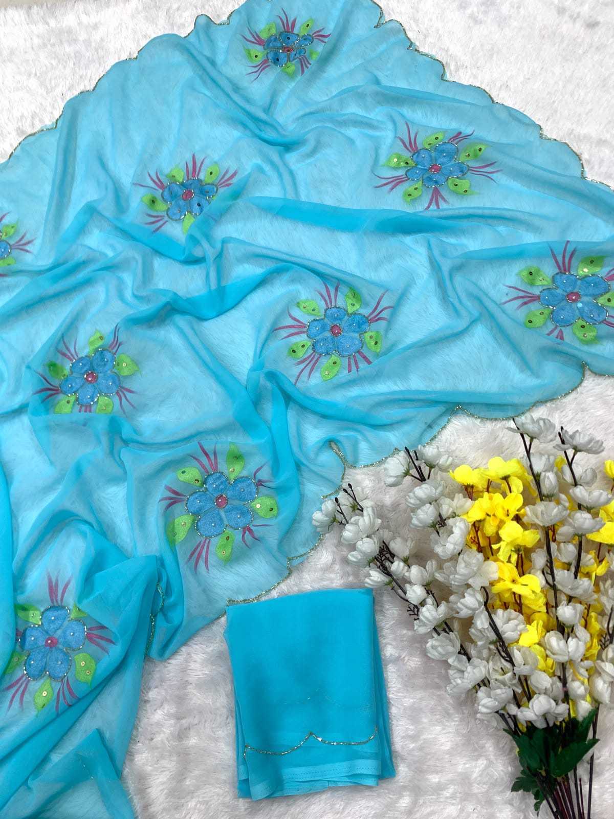 YNF Wholesale Georgette Printed Sarees  | Surat Manufacturer