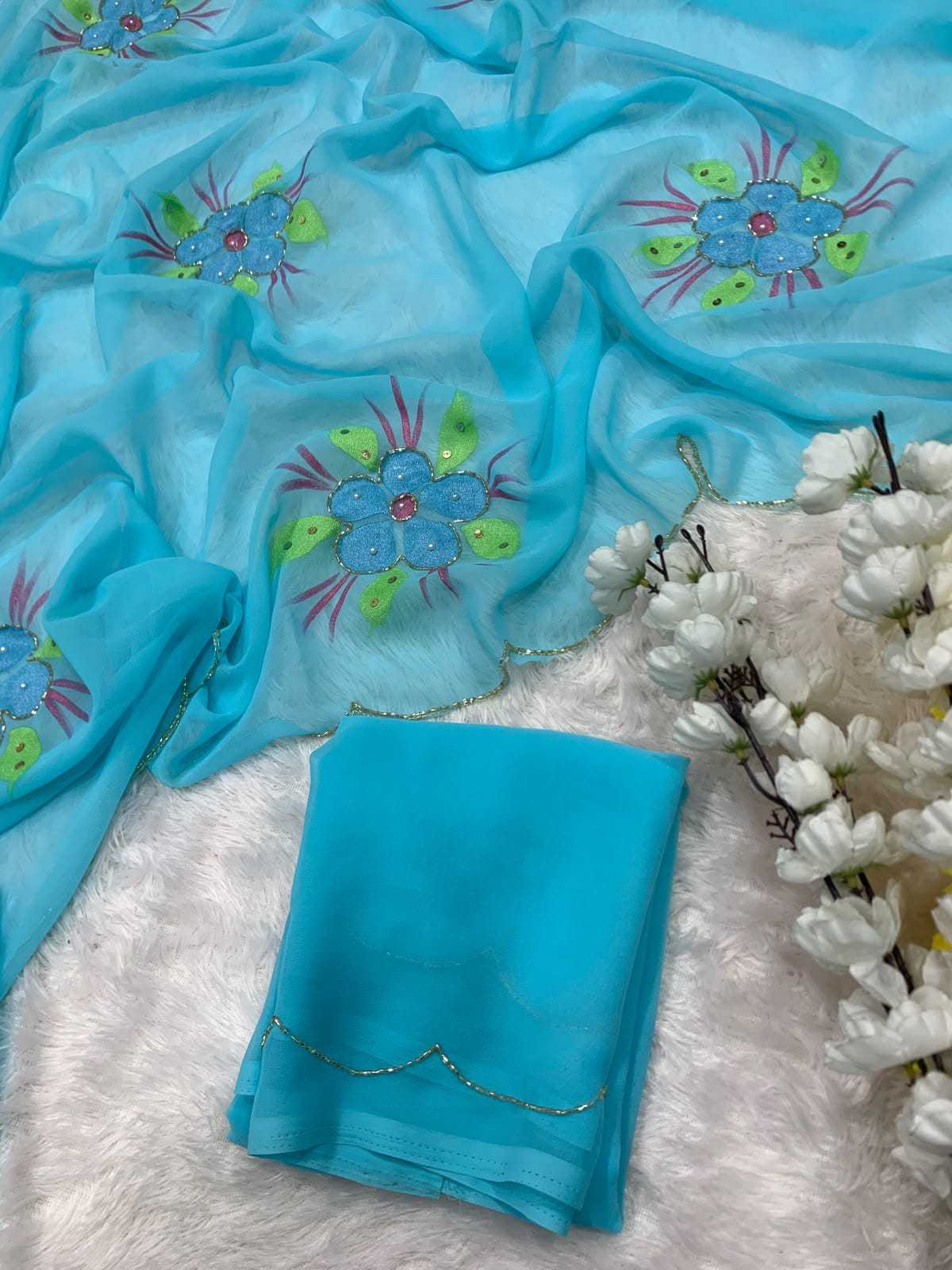 YNF Wholesale Georgette Printed Sarees  | Surat Manufacturer