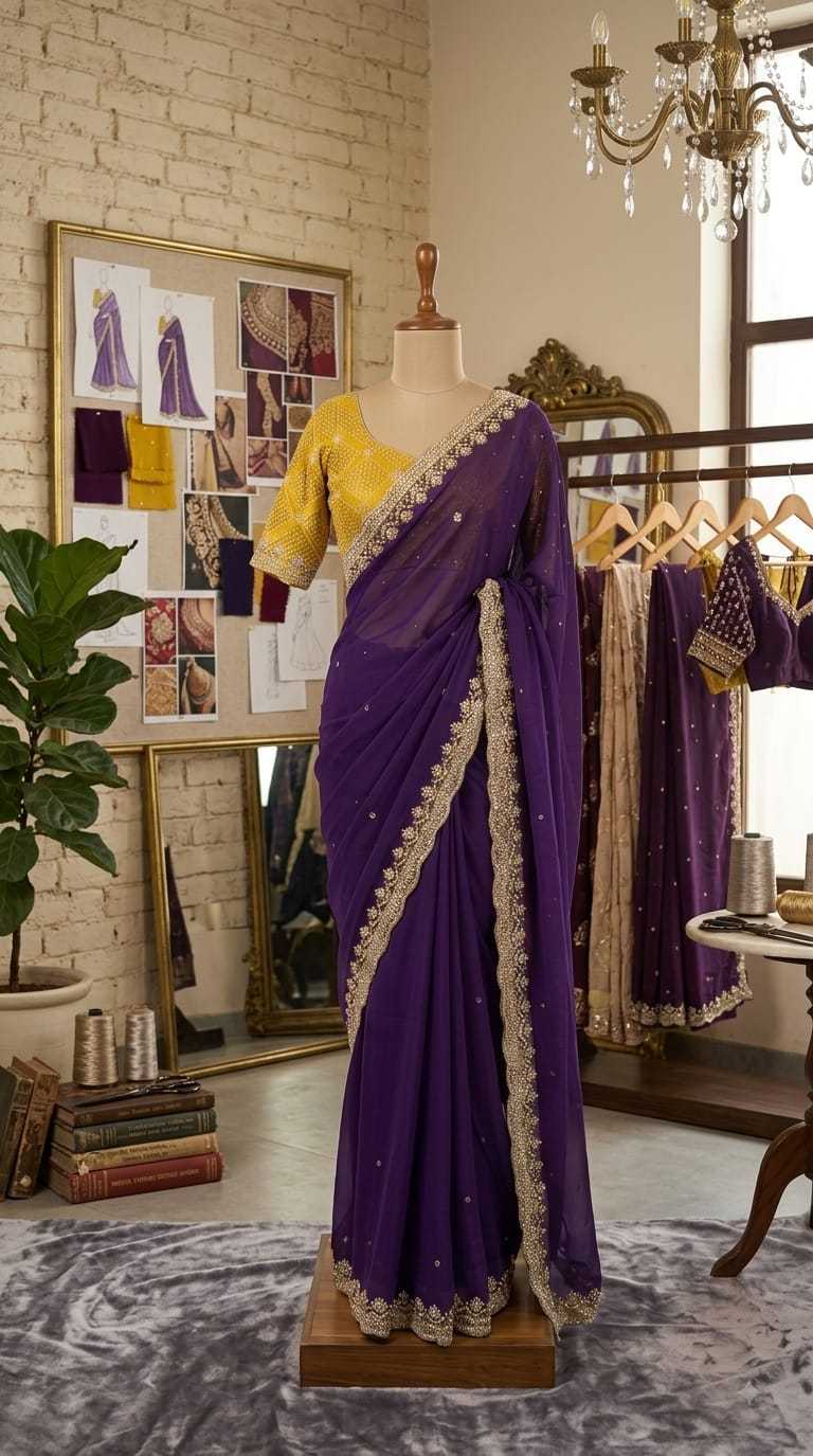 YNF Wholesale Georgette Party Wear Sarees  | Surat Manufacturer