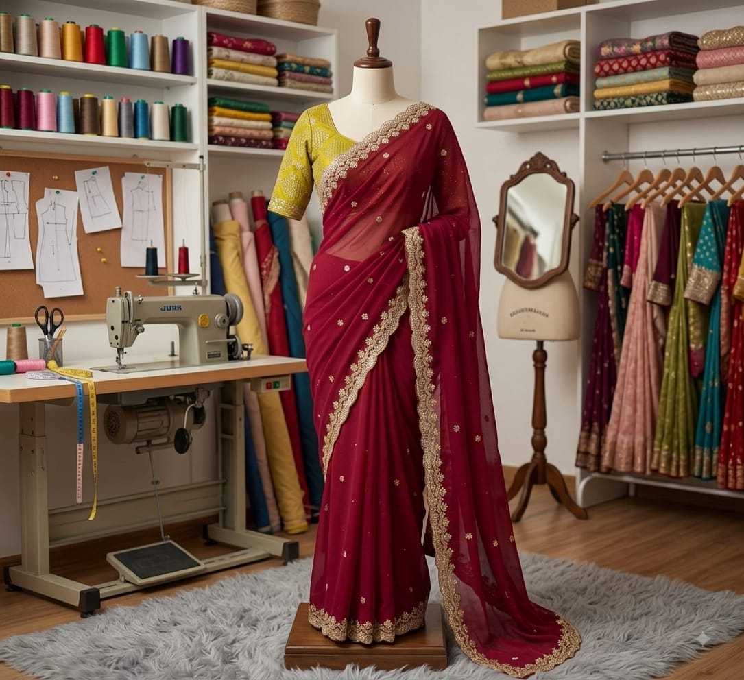 YNF Wholesale Georgette Party Wear Sarees  | Surat Manufacturer
