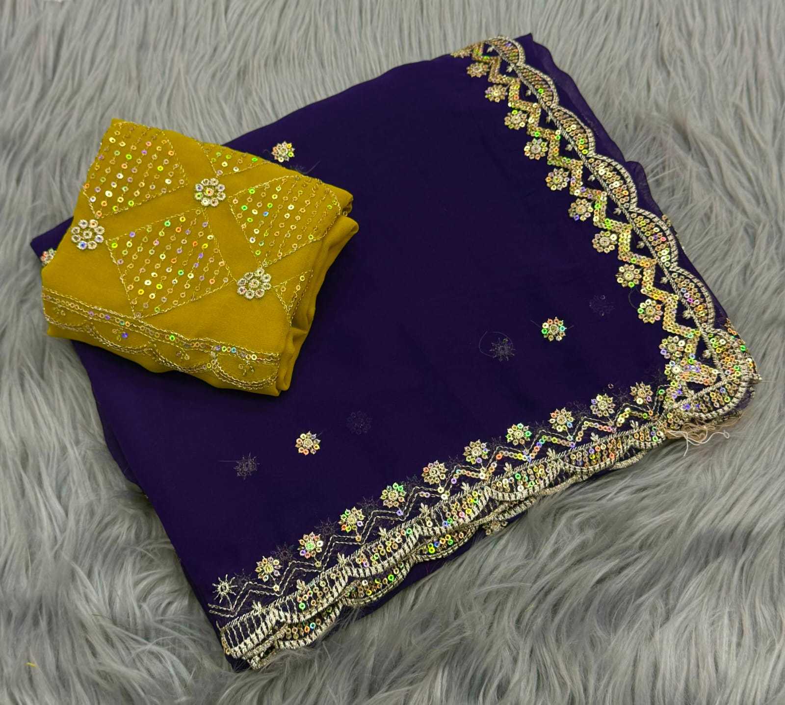 YNF Wholesale Georgette Party Wear Sarees  | Surat Manufacturer
