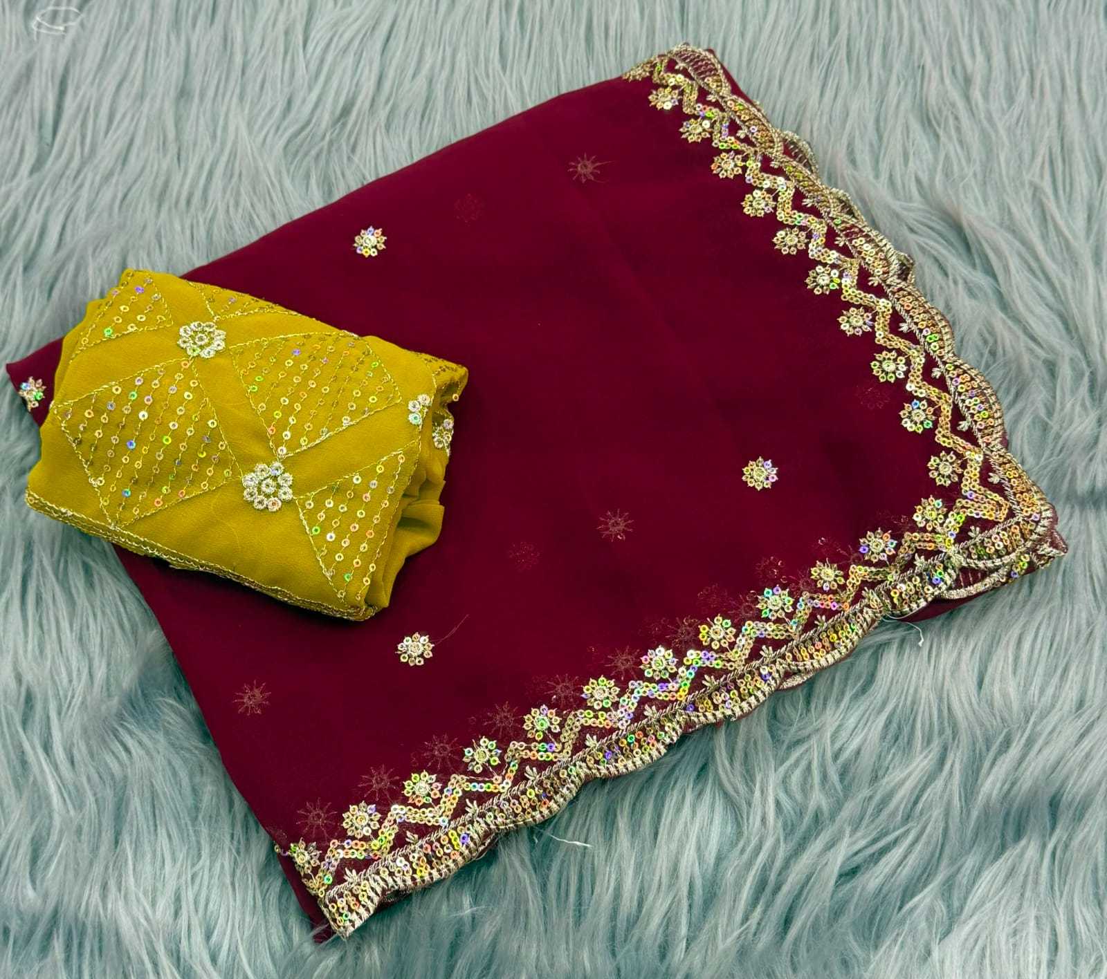 YNF Wholesale Georgette Party Wear Sarees  | Surat Manufacturer