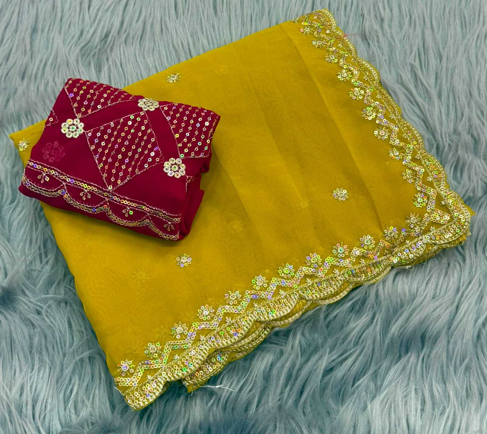 YNF Wholesale Georgette Party Wear Sarees  | Surat Manufacturer