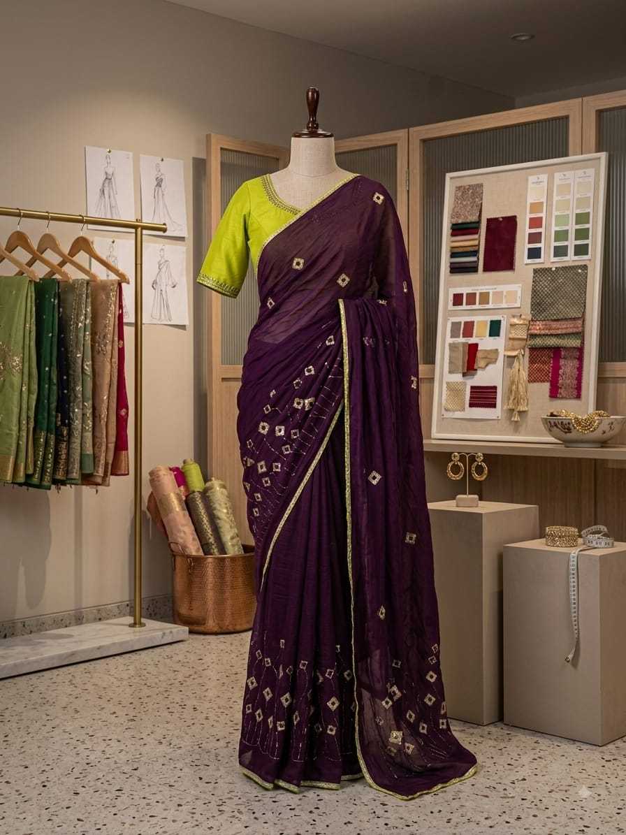 YNF Wholesale Chiffon Designer Sarees  | Surat Manufacturer
