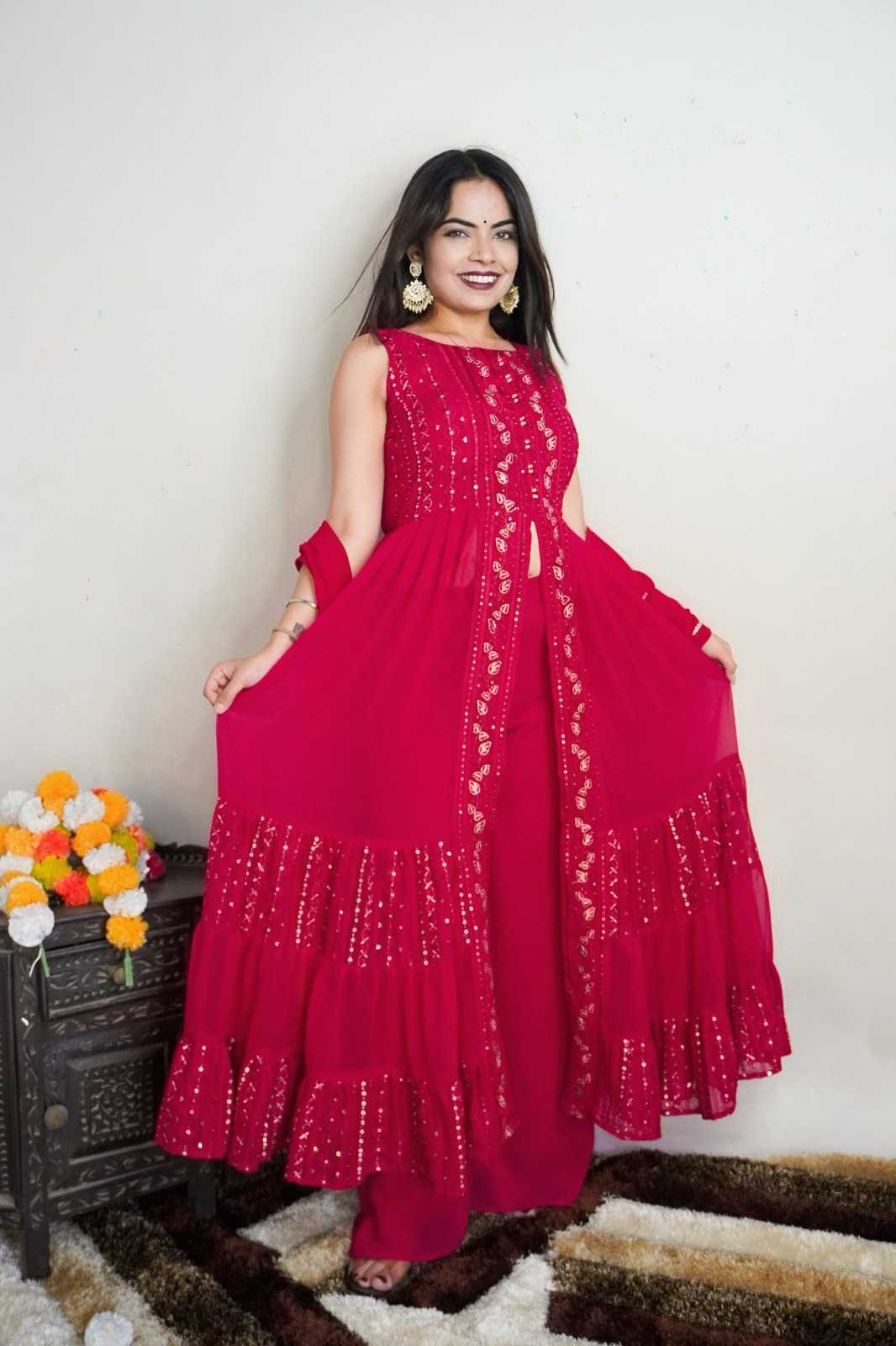 YNF Wholesale Faux Georgette Embroidery Suits  | Surat Manufacturer