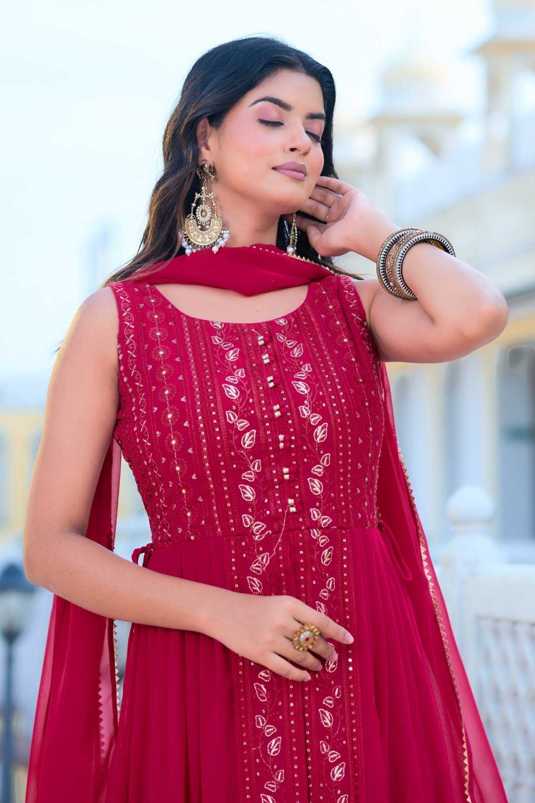 YNF Wholesale Faux Georgette Embroidery Suits  | Surat Manufacturer