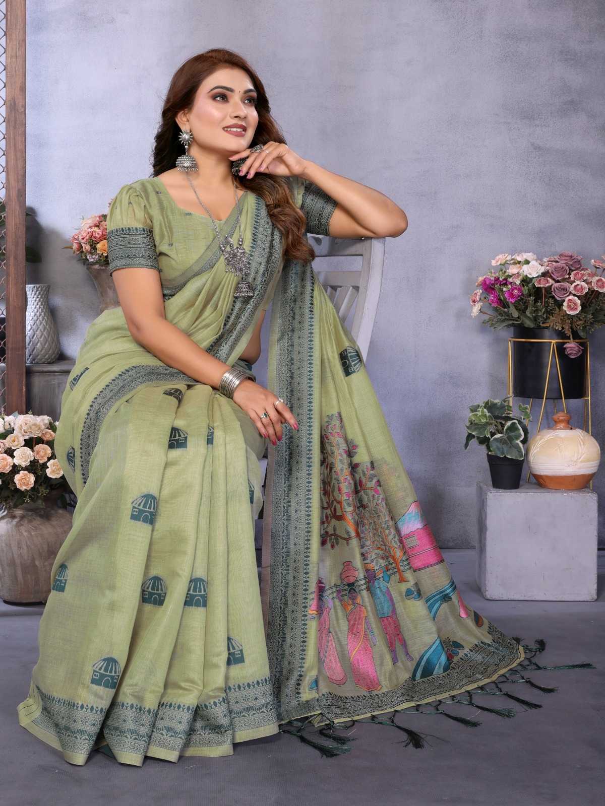 YNF Wholesale Cotton Jacquard Saree KESH753 Purva | Surat Manufacturer