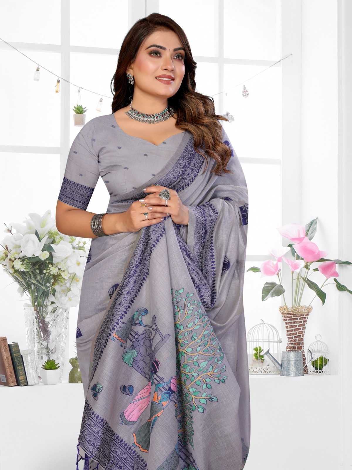 YNF Wholesale Cotton Jacquard Saree KESH753 Purva | Surat Manufacturer