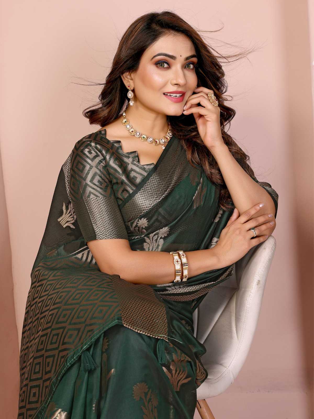 YNF Wholesale Organza Silk Organza Sarees  | Surat Manufacturer