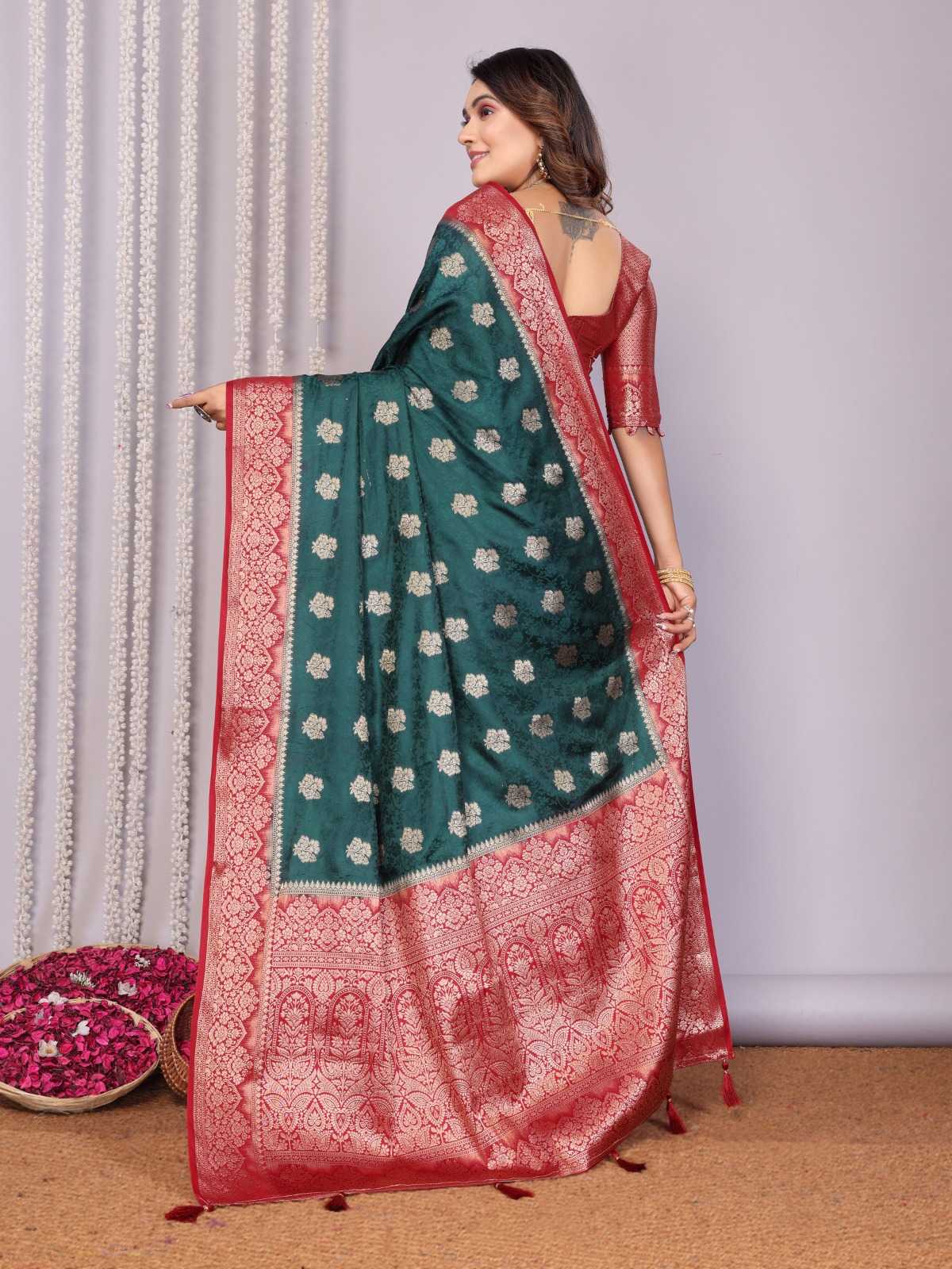 YNF Wholesale Satin Butta Sarees  | Surat Manufacturer