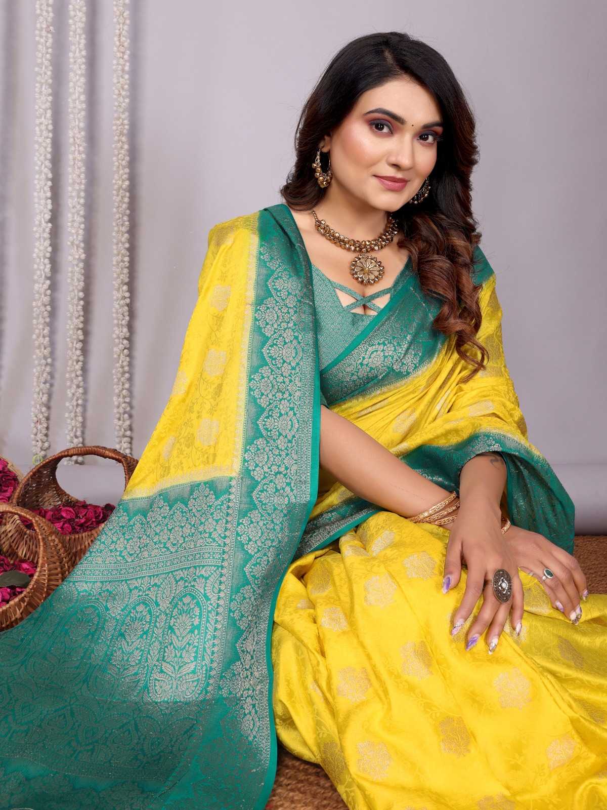 YNF Wholesale Satin Butta Sarees  | Surat Manufacturer