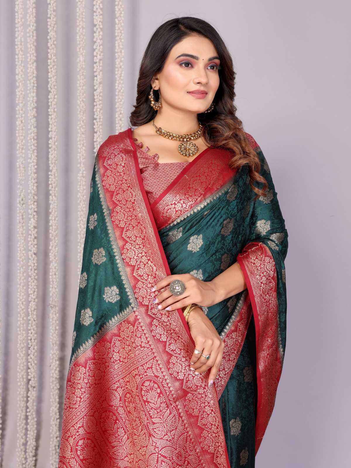 YNF Wholesale Satin Butta Sarees  | Surat Manufacturer