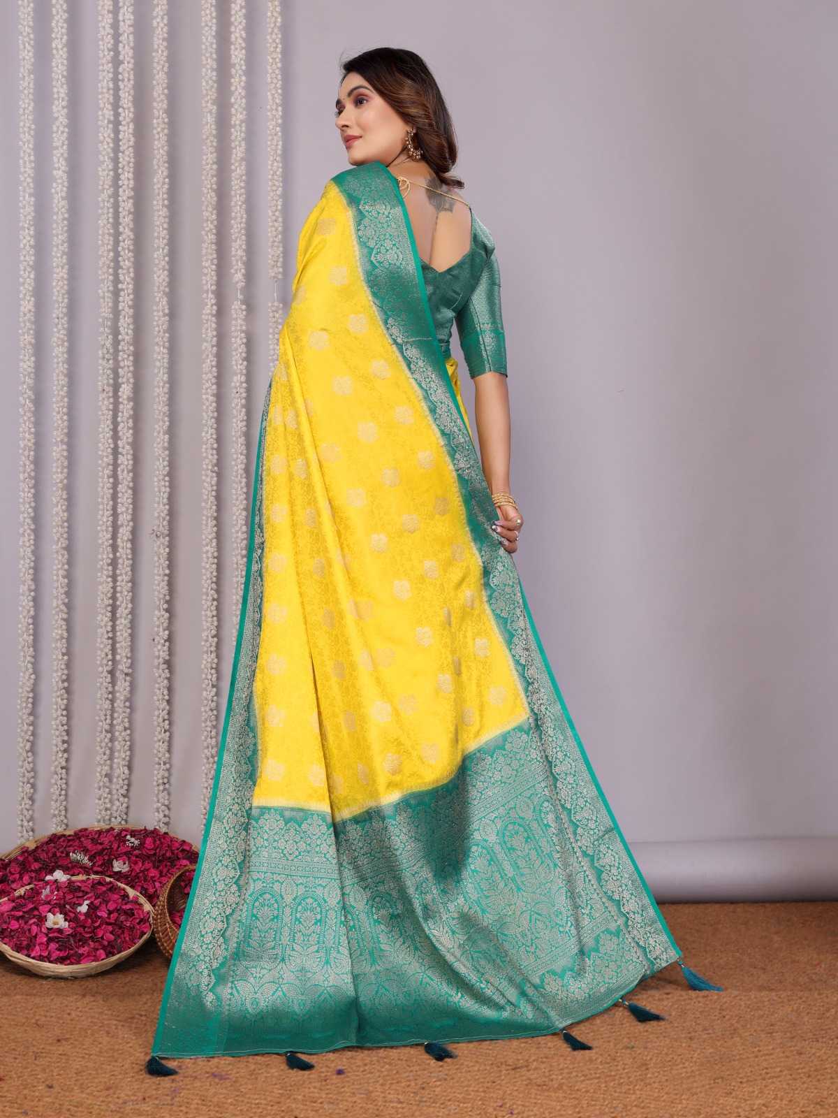 YNF Wholesale Satin Butta Sarees  | Surat Manufacturer