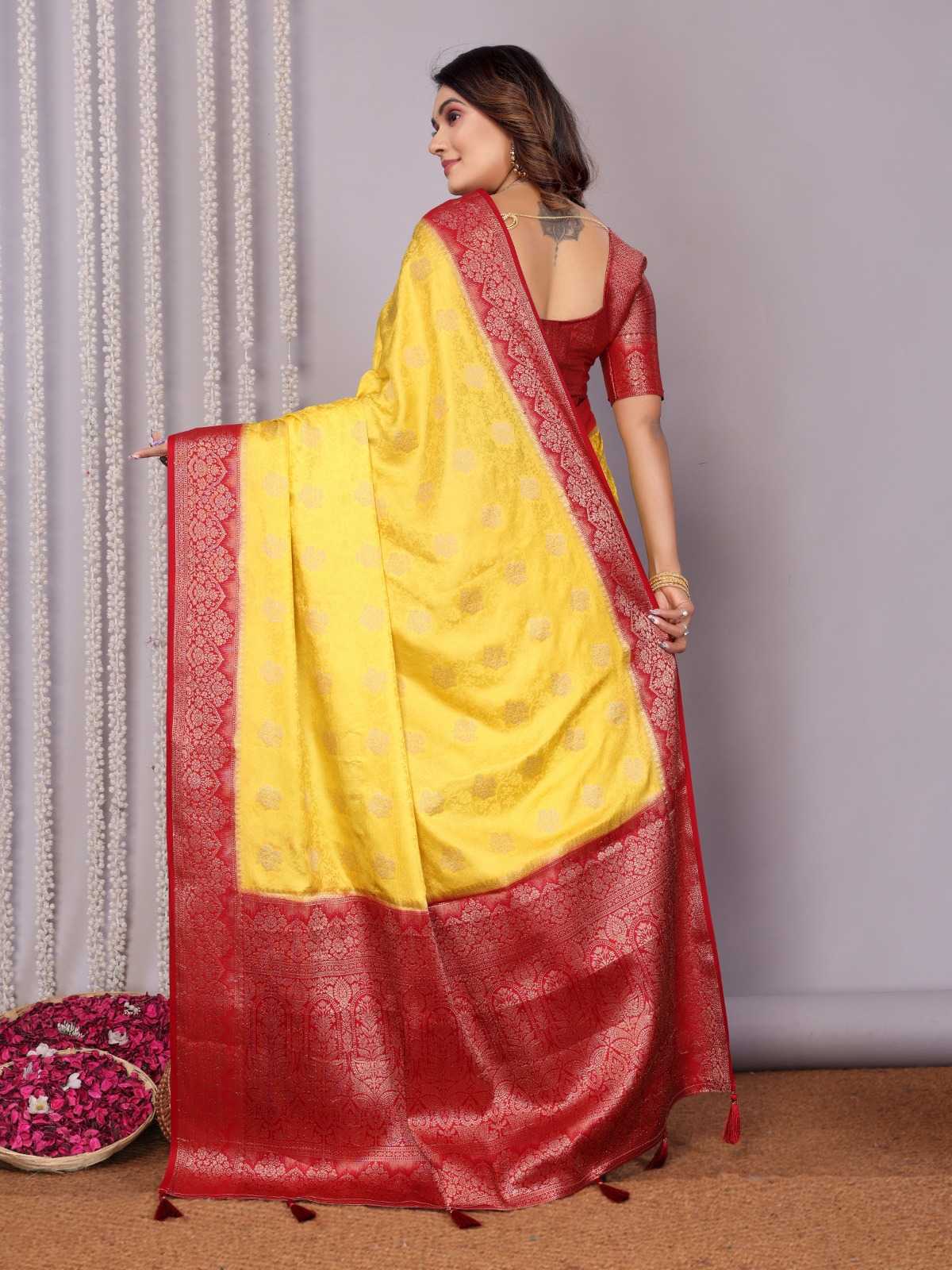 YNF Wholesale Satin Butta Sarees  | Surat Manufacturer