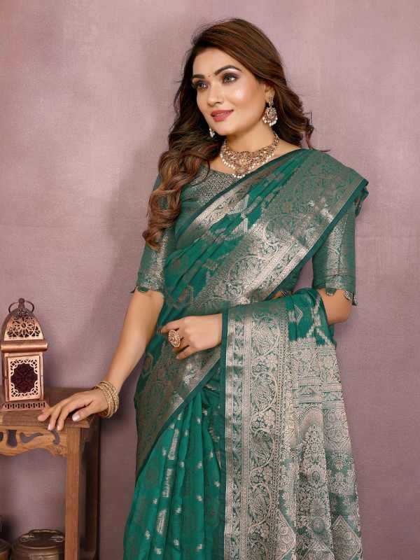 YNF Wholesale Organza Designer Sarees KESH753 ZARIYA | Surat Manufacturer