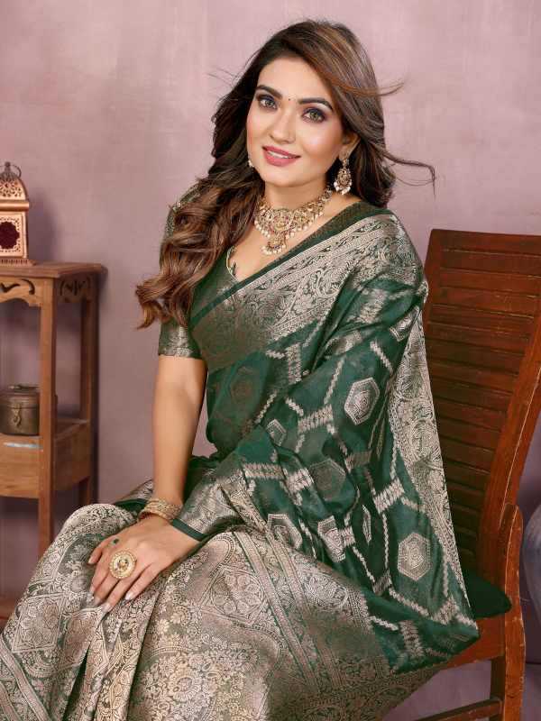 YNF Wholesale Organza Designer Sarees KESH753 ZARIYA | Surat Manufacturer