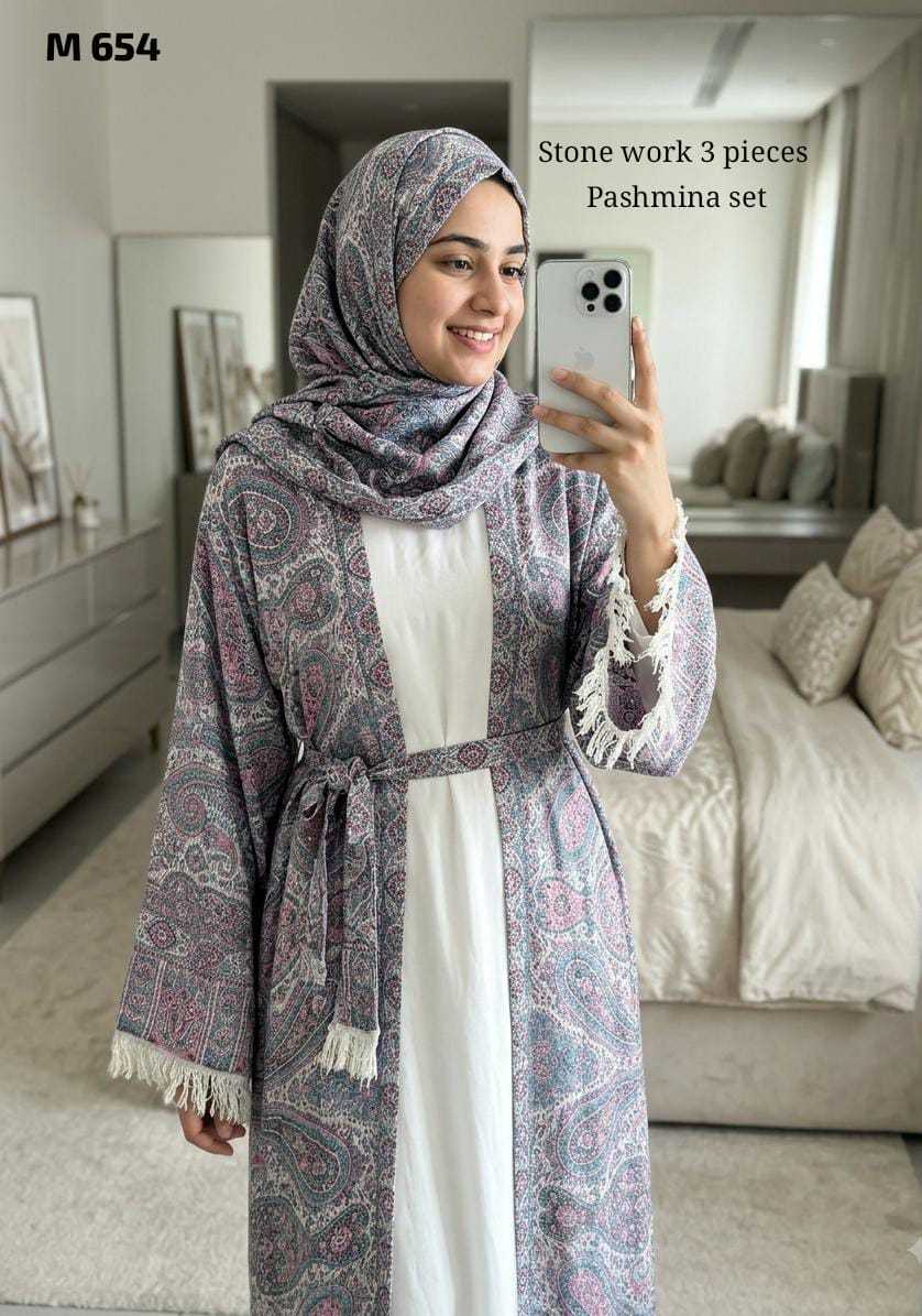 YNF Wholesale Pure Pashmina Abaya | Surat Manufacturer