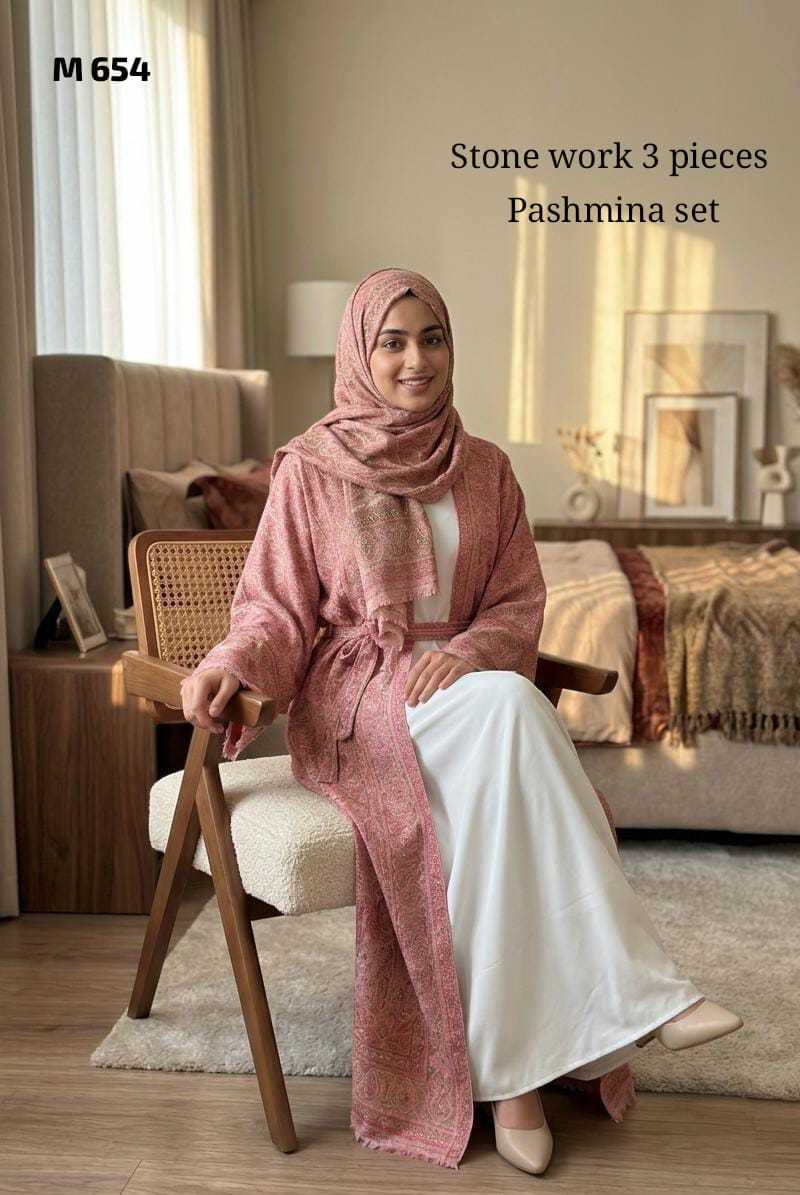 YNF Wholesale Pure Pashmina Abaya | Surat Manufacturer