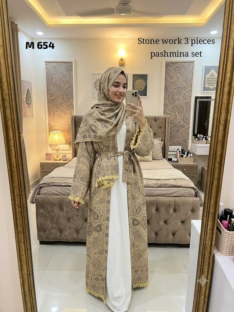 YNF Wholesale Pure Pashmina Abaya | Surat Manufacturer