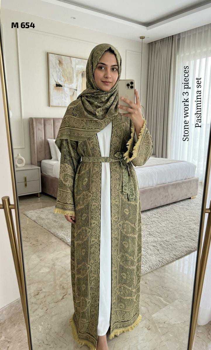 YNF Wholesale Pure Pashmina Abaya | Surat Manufacturer