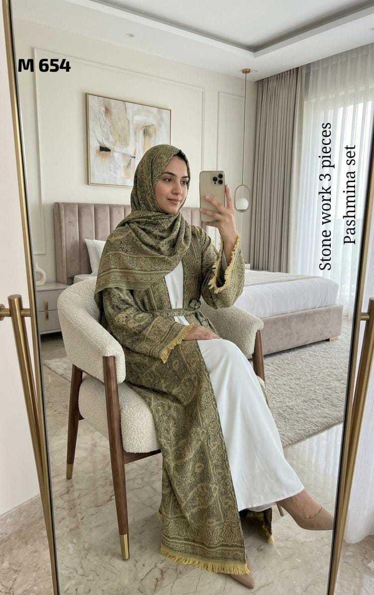 YNF Wholesale Pure Pashmina Abaya | Surat Manufacturer