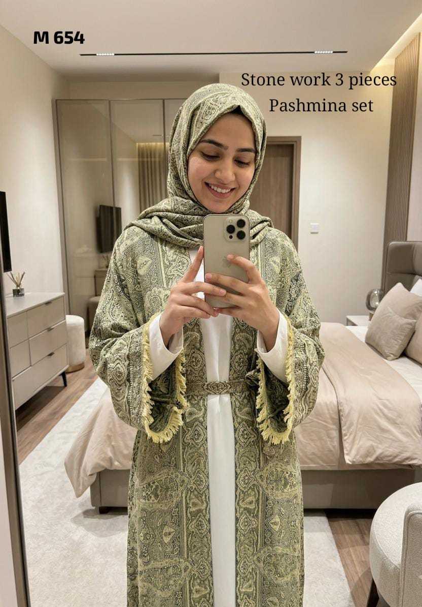 YNF Wholesale Pure Pashmina Abaya | Surat Manufacturer
