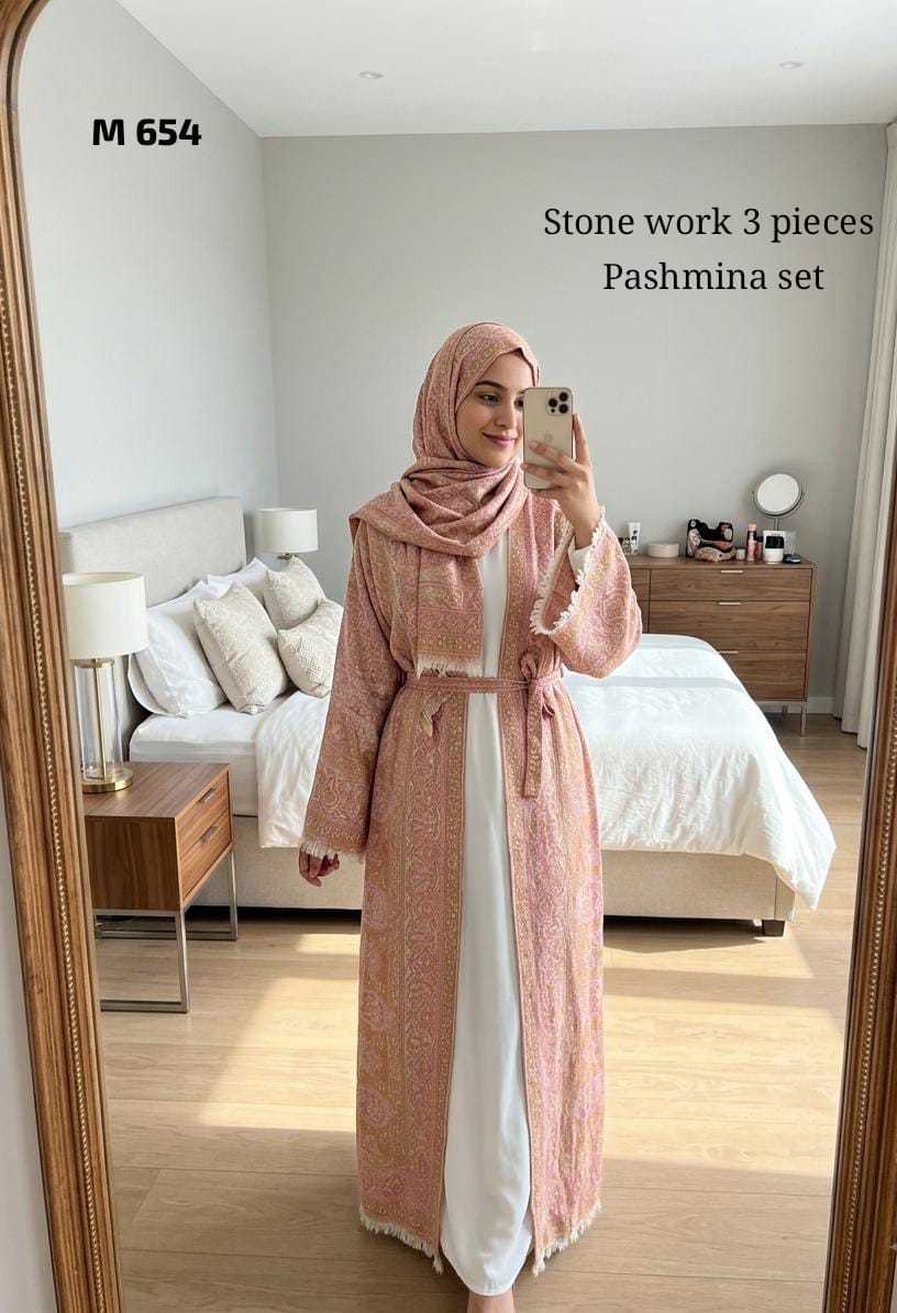 YNF Wholesale Pure Pashmina Abaya | Surat Manufacturer