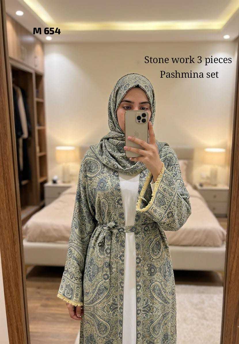 YNF Wholesale Pure Pashmina Abaya | Surat Manufacturer