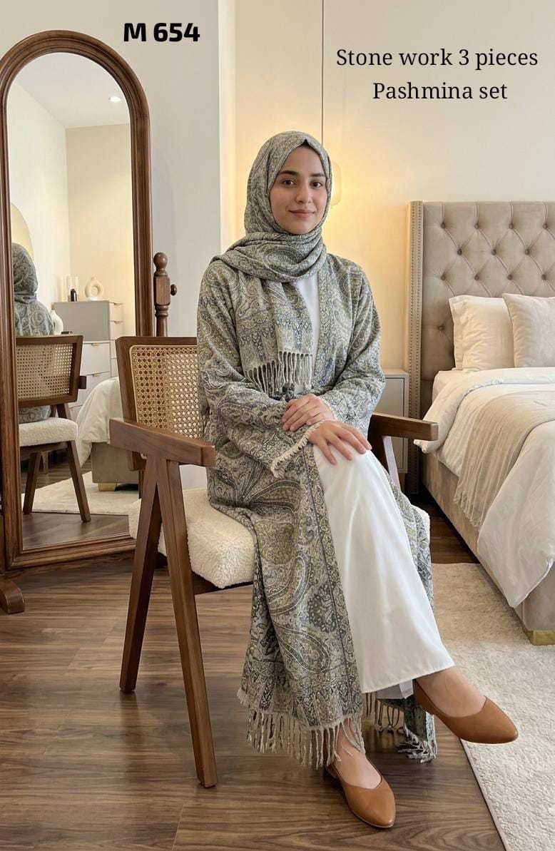 YNF Wholesale Pure Pashmina Abaya | Surat Manufacturer