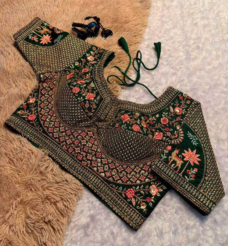 YNF Wholesale Pure Silk Sequence Embroidery Blouse | Surat Manufacturer