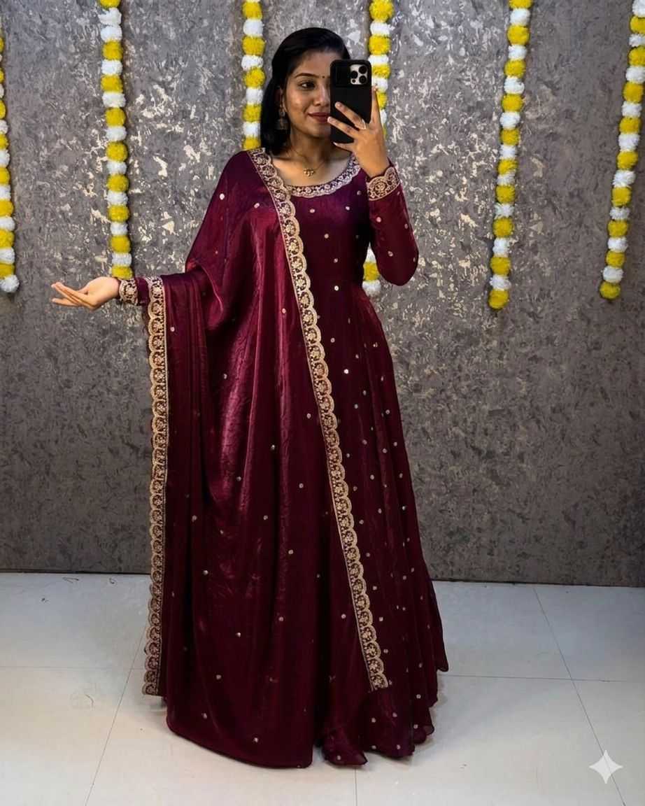 YNF Wholesale Space Silk Party Gowns  | Surat Manufacturer