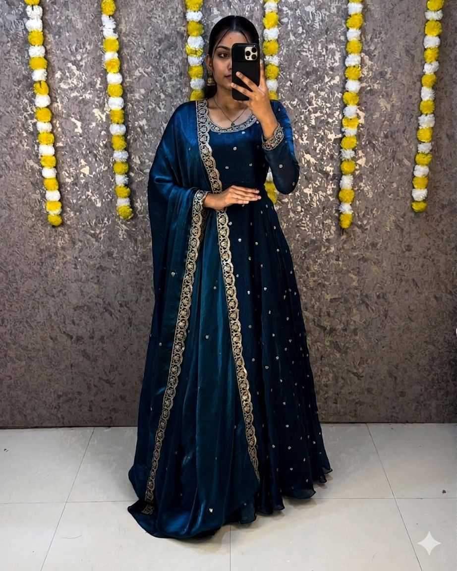YNF Wholesale Space Silk Party Gowns  | Surat Manufacturer