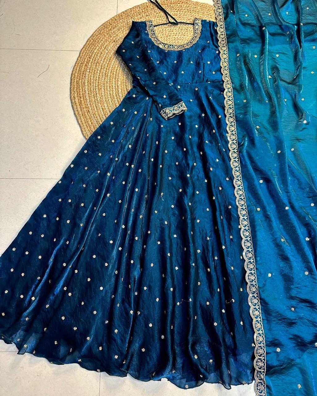 YNF Wholesale Space Silk Party Gowns  | Surat Manufacturer