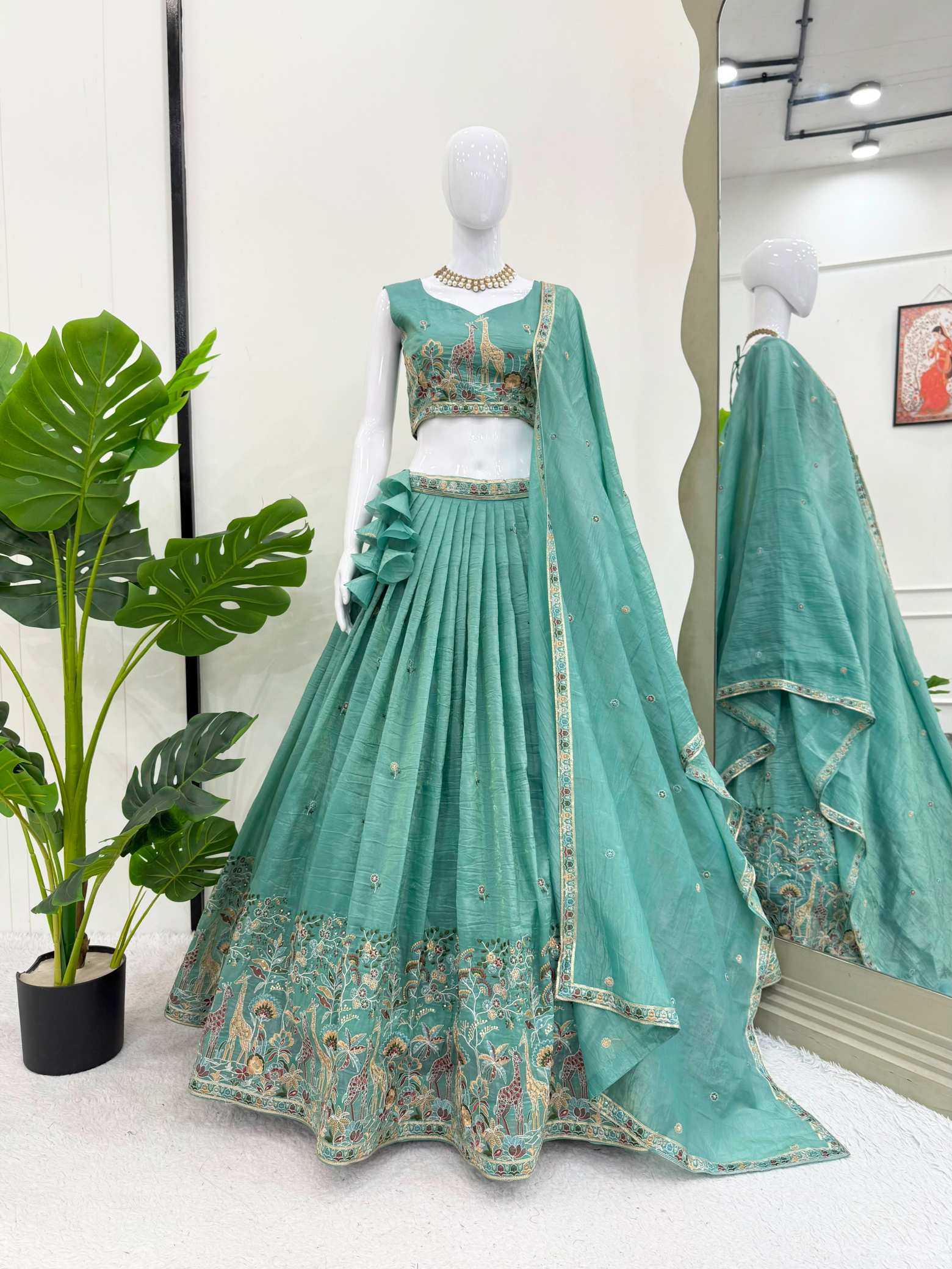 YNF Wholesale Soft Gold Crush Designer Lehenga Choli  | Surat Manufacturer