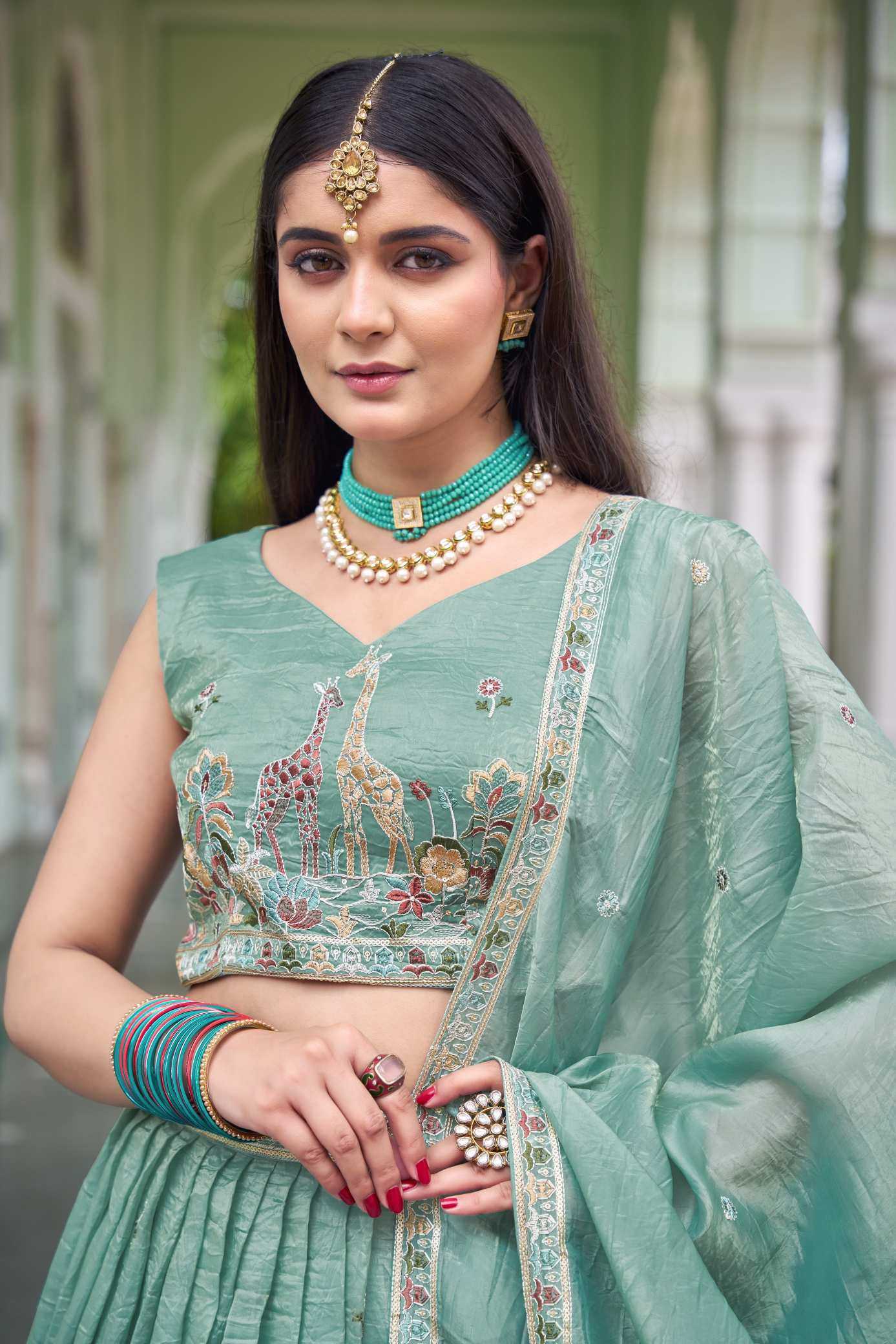 YNF Wholesale Soft Gold Crush Designer Lehenga Choli  | Surat Manufacturer
