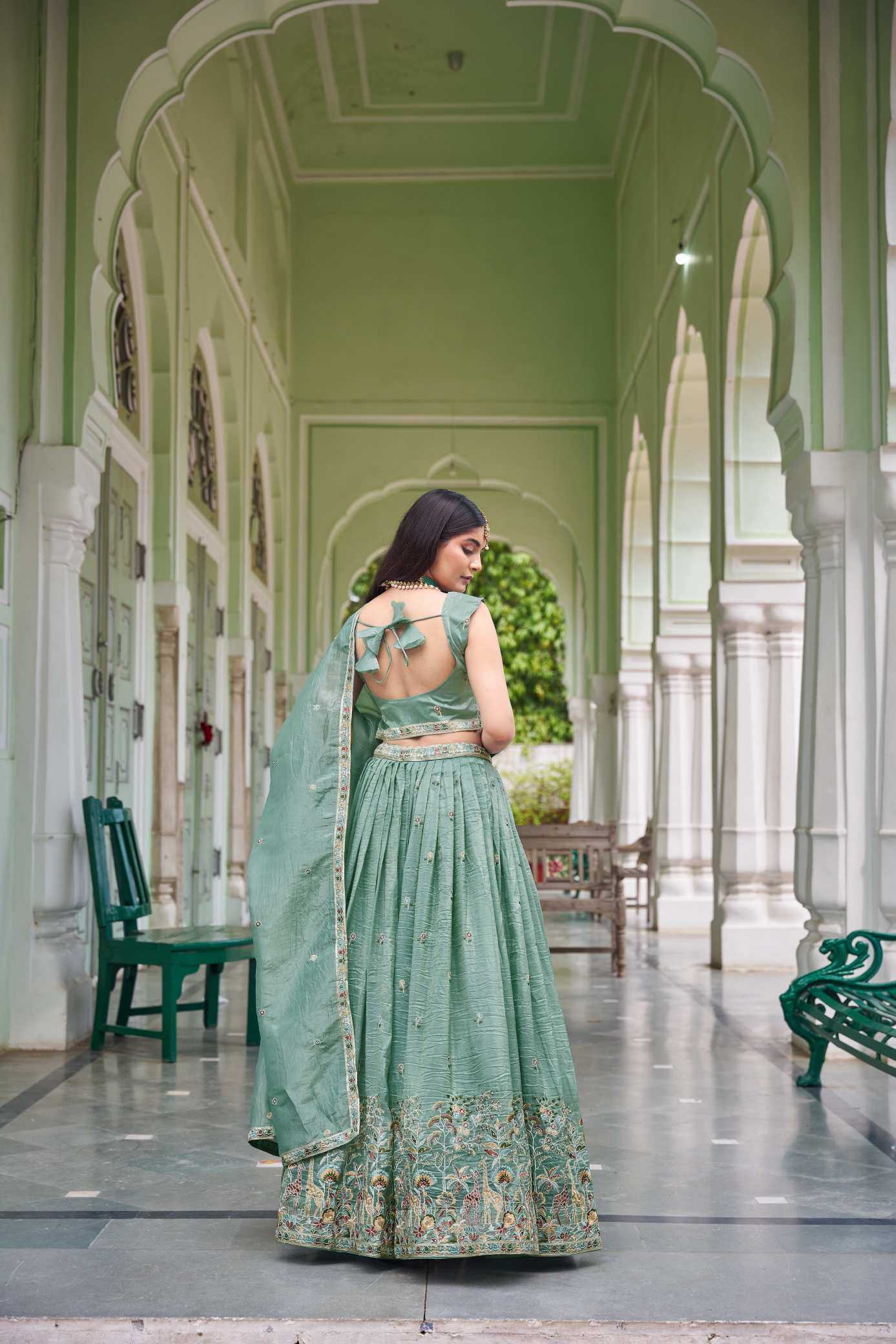 YNF Wholesale Soft Gold Crush Designer Lehenga Choli  | Surat Manufacturer