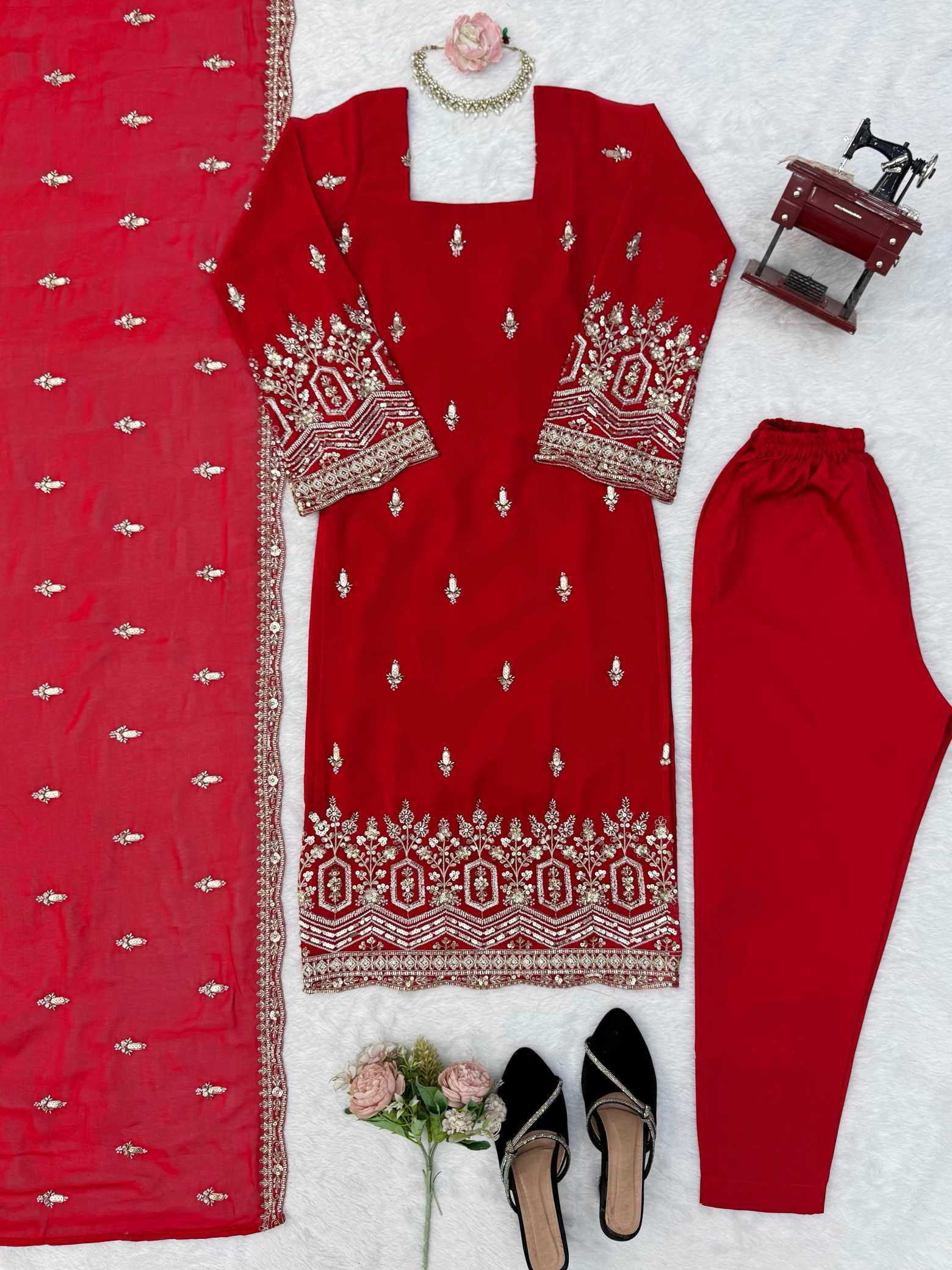 YNF Wholesale Faux Georgette Ladies Suits  | Surat Manufacturer