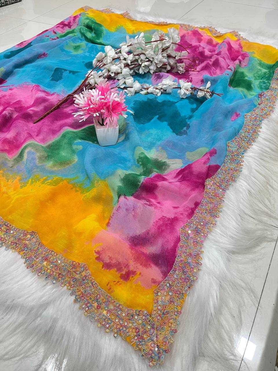 YNF Wholesale Georgette Fancy Sarees  | Surat Manufacturer