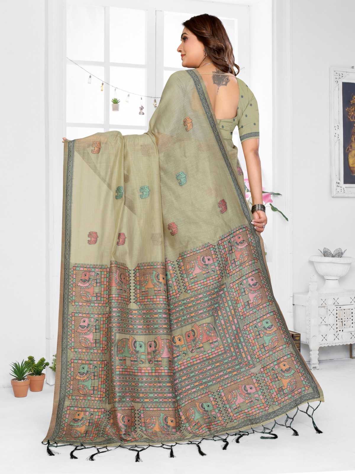 YNF Wholesale Cotton Jacquard Saree RIN144 Suman | Surat Manufacturer