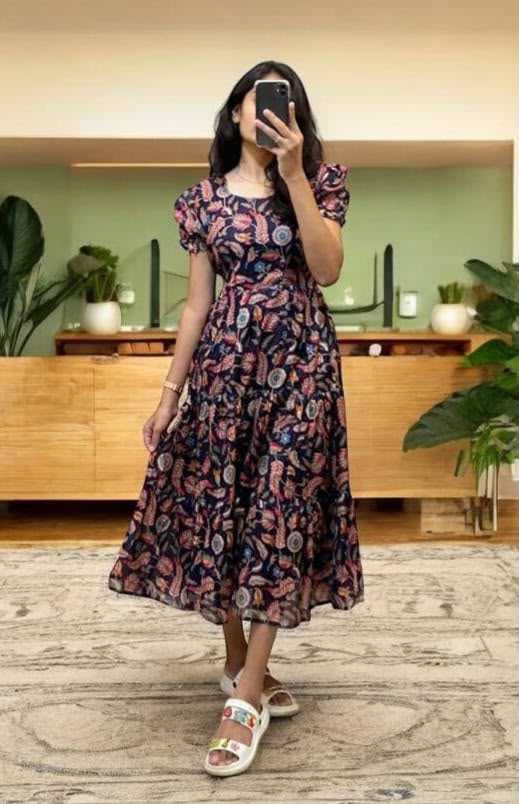 YNF Wholesale Soft Cotton Silk Printed Gowns  | Surat Manufacturer