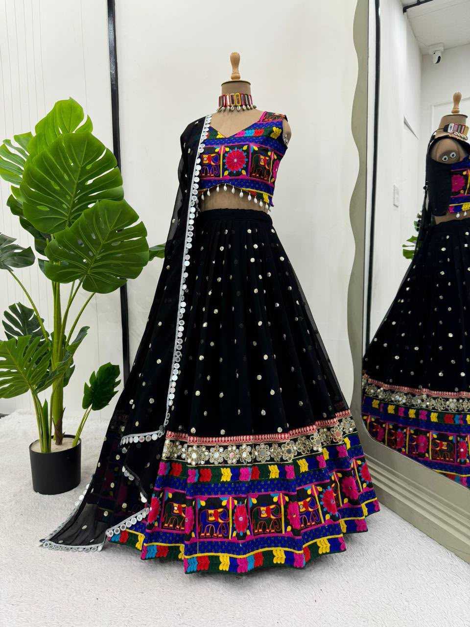 YNF Wholesale Faux Georgette Embroidered Lehenga  | Surat Manufacturer