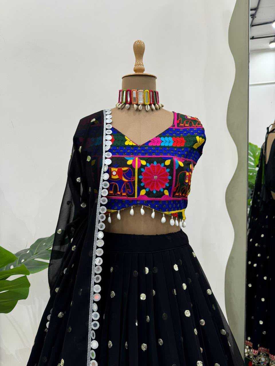 YNF Wholesale Faux Georgette Embroidered Lehenga  | Surat Manufacturer