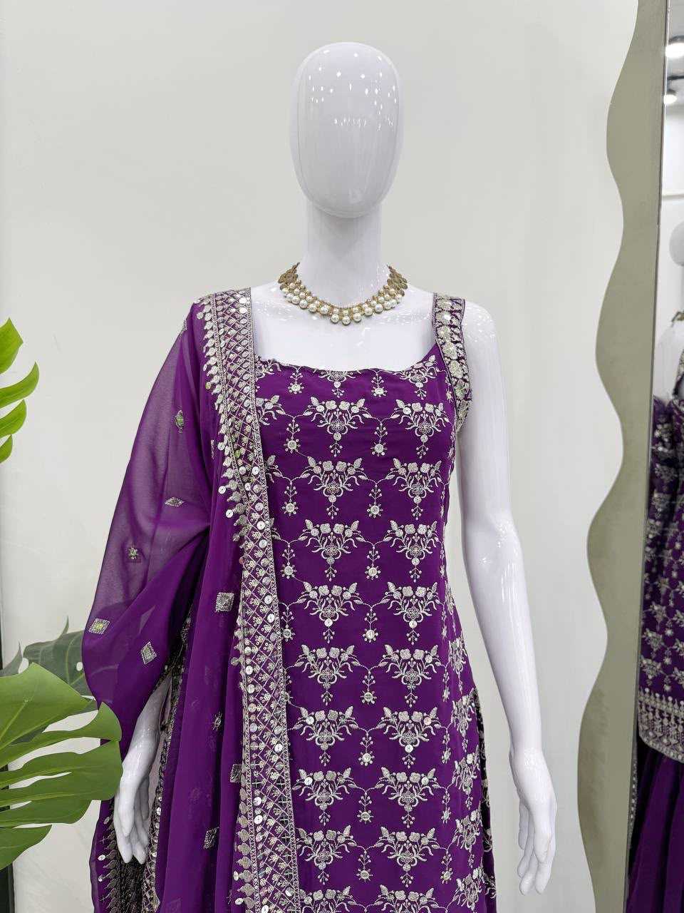 YNF Wholesale Faux Georgette Sharara Salwar Suits RIN162 5892 | Surat Manufacturer