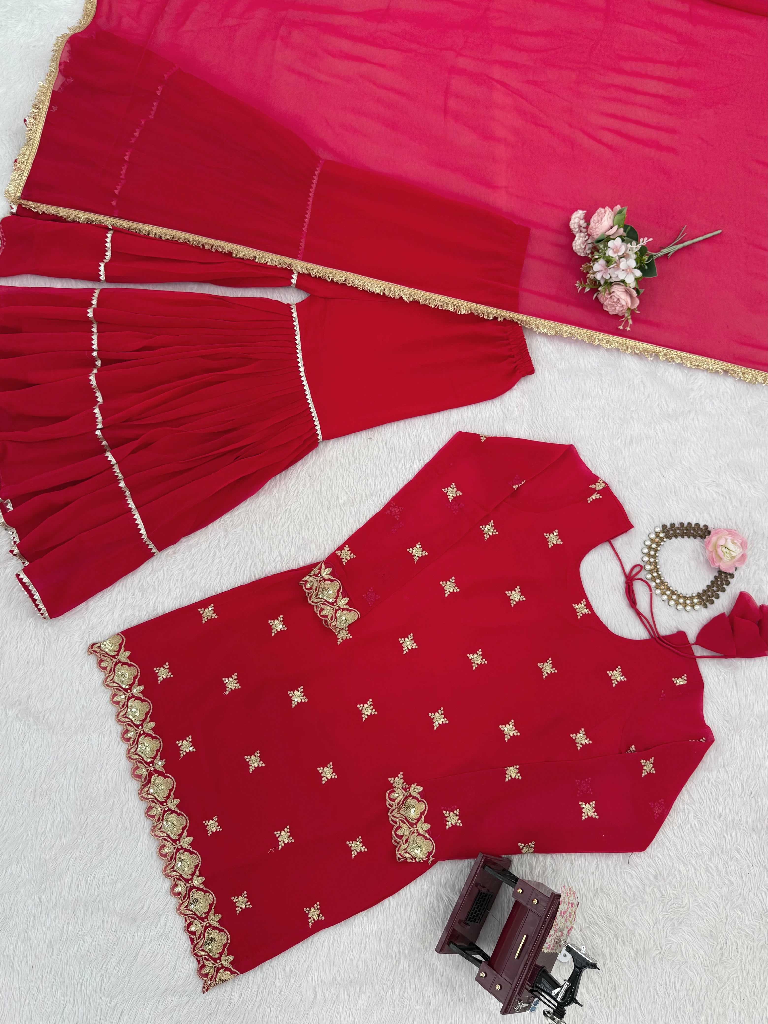 YNF Wholesale Faux Georgette Sharara Salwar Suits RIN162 5933 | Surat Manufacturer
