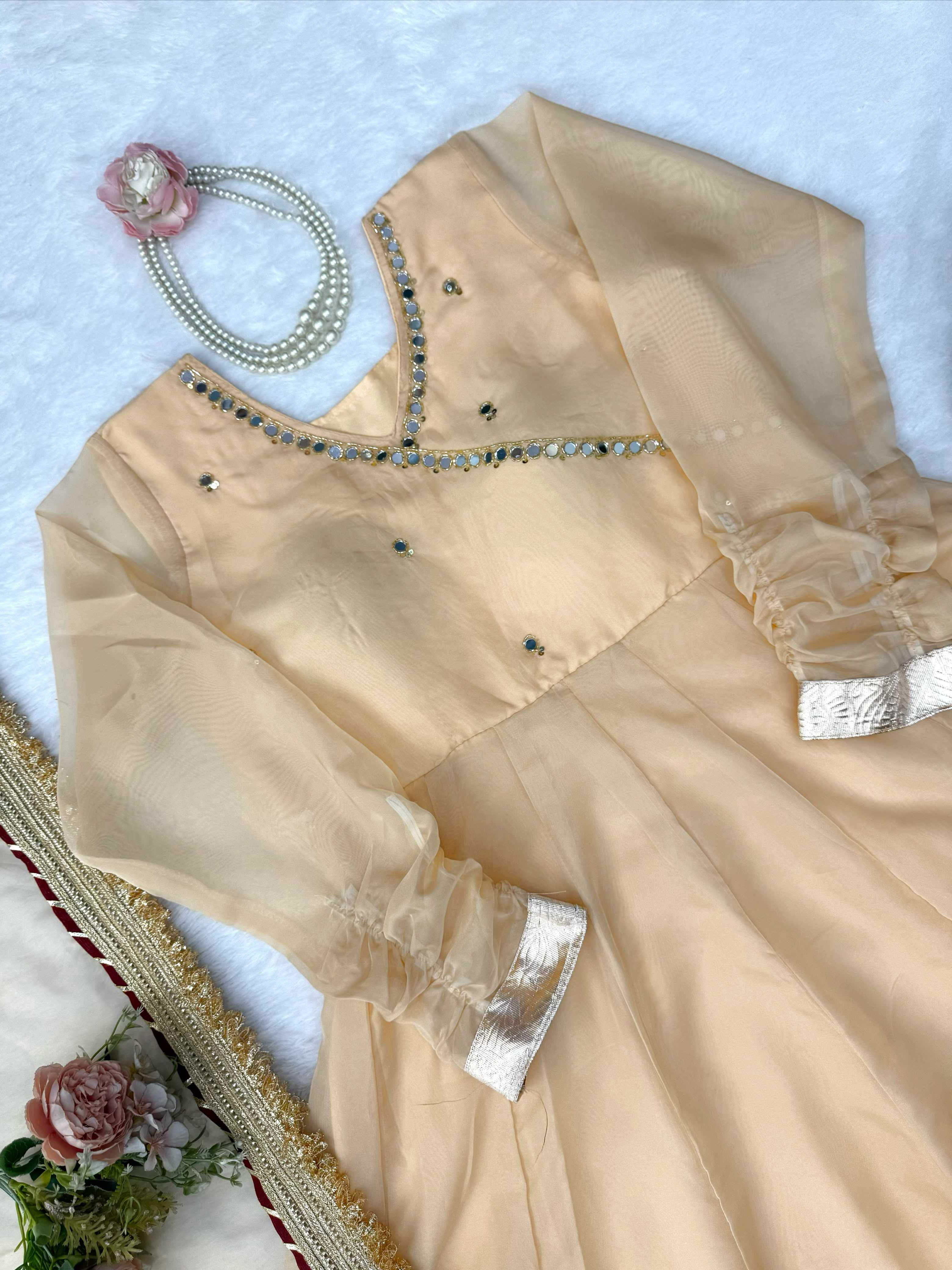 YNF Wholesale Tabby Silk Organza Mirror Work Lehenga RIN162 6048 | Surat Manufacturer